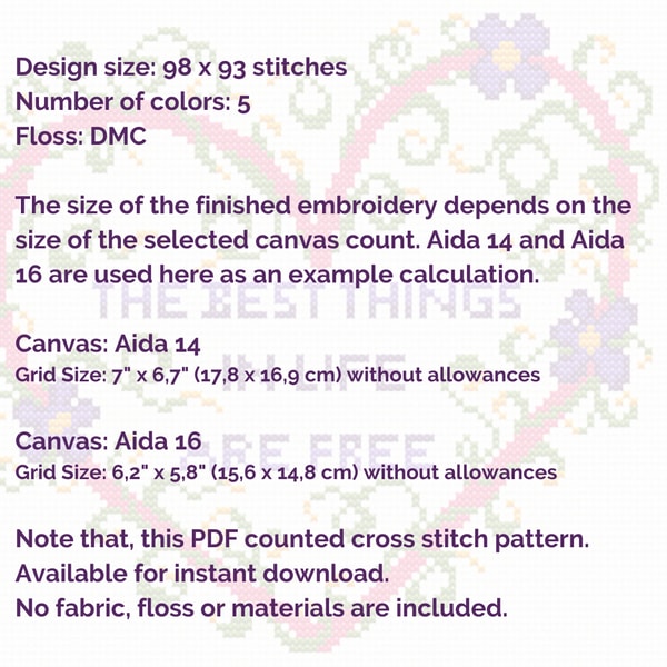 Easy Cross Stitch Pattern PDF Pattern With A Phrase Inspire Uplift