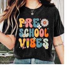 Teacher Shirt, Preschool Vibes Shirt, Back To School Teacher Appreciation, Funny Teacher, Teacher Life, Teacher Gift Ide