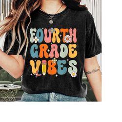 Teacher Shirt, Fourth Grade Vibes, Back To School Teacher Appreciation, Funny Teacher, Teacher Life, Teacher Gift Idea,