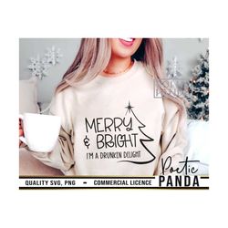 funny christmas shirt svg png, ugly sweater svg, merry af svg, adult svg, jolly af, christmas wine svg, merry and bright