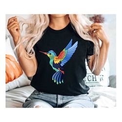 hummingbird shirt birds t-shirt nature tee nature flower hummingbird bird shirt hummingbird lover gift for her trendy te