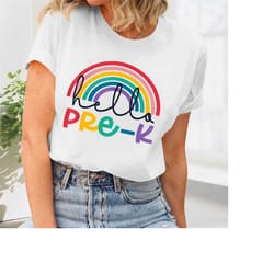 teacher shirt, hello pre-k shirt, back to school teacher appreciation, funny teacher, teacher life, teacher gift idea, n