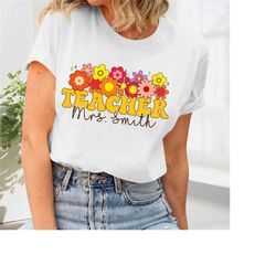 teacher custom shirt, daisy teacher name, teacher appreciation, funny teacher, teacher life, teacher gift idea, new teac