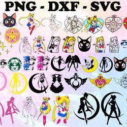 sailor moon svg, bundle sailor moon svg, png, dxf, pdf, jpg,...