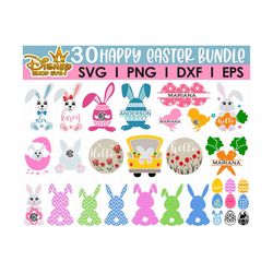 happy easter svg bundle,easter svg,easter monogram svg,bunny svg,rabit easter svg,easter egg svg,svg,eps,png,dxf,cricut,