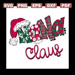 nana claus svg, christmas svg, santa hat svg, merry christmas svg, nana svg, santa claus svg, pinetree svg, christmas pa