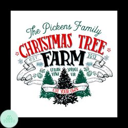 The Pickens Family Chritsmas Tree Svg, Christmas Svg, Farm Svg, Santa Hat Svg, Merry Christmas Svg, Christmas Tree Svg,