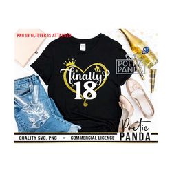 finally 18 svg png, hello 18 svg, 18th svg, sassy svg, birthday shirt svg, 18th birthday png, 18th birthday svg, birthda