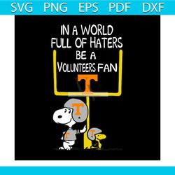 in a world full of haters be a volunteers fan svg