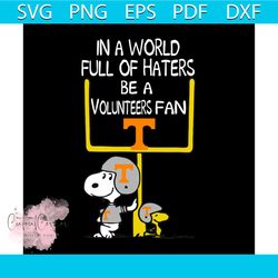 in a world full of haters be a volunteers fan svg