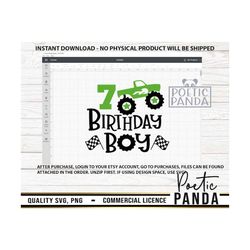 7th birthday svg png, birthday boy svg, monster truck svg, birthday gift svg, seven svg, 7th birthday shirt svg, my 7th