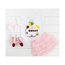 bees sweet life – cute animal designs for kids svg cut files for cricut & png, eps clipart - printable. vector graphics