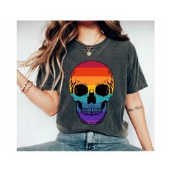Bloom Skull Shirt, Halloween Shirt, Floral Skull Boho Graphic Tee, Womens Fall Shirt, Flower Skull Skeleton TShirt, Skel