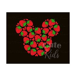 strawberries mouse head – summer fruits decor svg cut files for cricut & eps, ai, png, pdf printable. vector graphics di