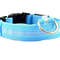 Waterproof LED Dog Collar with Light Blue