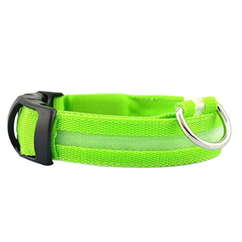Waterproof LED Dog Collar with Light Green