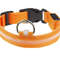Waterproof LED Dog Collar with Light Orange