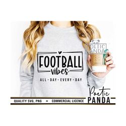 Football Vibes SVG PNG, Football Png, Game Day Svg, Football Season Svg, Game Day Vibes, Football Svg, Football Mom Svg,