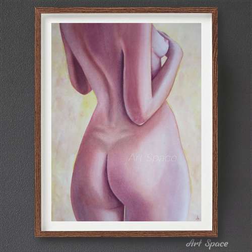 Original watercolor painting Tender beauty, decoration for office, girl - nail - naked woman - sexy woman - beautiful
