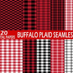 10 buffalo plaid png bundle, buffalo check, digital papers, seamless papers, buffalo digital papers, digital download