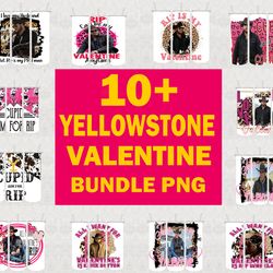 10 valentine yellowstone png bundle, yellowstone clipart, yellowstone png, yellowstone sublimation, yellowstone logo png
