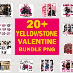 20 valentine yellowstone png bundle, yellowstone clipart, yellowstone png, yellowstone sublimation, yellowstone logo png