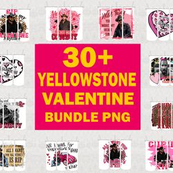 30 valentine yellowstone png bundle, yellowstone clipart, yellowstone png, yellowstone sublimation, yellowstone logo png