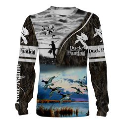 Duck Hunting Waterfowl Camouflage Duck Hunt Customize Name 3D All Over Printed Shirts Personalized Gift For Hunter Lover
