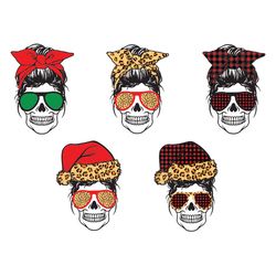 skull mom christmas bundle, merry christmas svg, christmas svg, farmhouse christmas svg, xmas tree svg, digital download