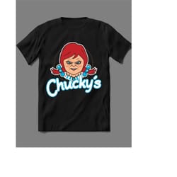 chuckys fast food horror logos mashup shirt