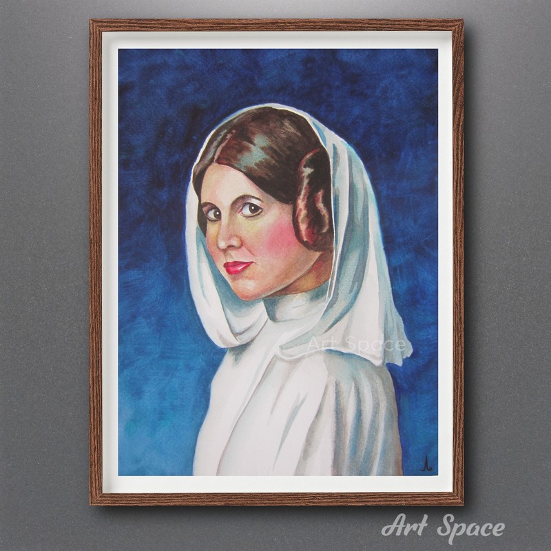 Star Wars-Film-Blue Painting-Leia Organa-Space-Jedi-Stars-Watercolor-Princess-Girl-Portrait-2.jpg
