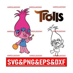 trolls svg bundle, trolls png, cricut, silhouette, digital designs, clipart, layered files, instant download svg-png-eps