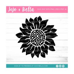 sunflower svg, sunflower png, sunflower dxf, sunflower clipart, sunflower svg files for cricut, silhouette, sublimation