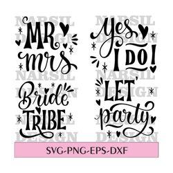 wedding svg bundle, bride svg,  bridal party svg, wedding svg, wedding quotes, wedding sign, wedding shirts, cut file cr