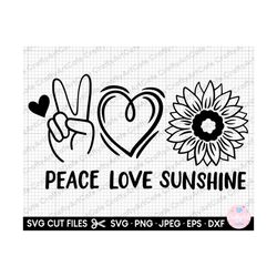 sunflower lover shirt design svg png cricut peace love sunshine