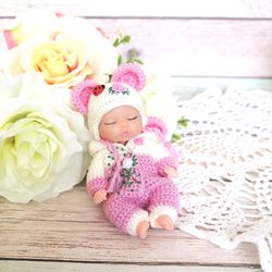 Miniature doll for gift - sleeping baby doll