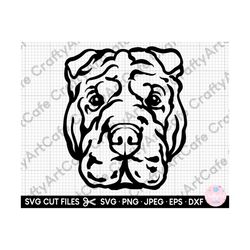 shar pei silhouette shar pei head svg shar pei head png