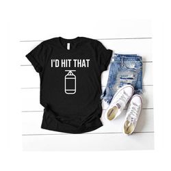 boxer shirt boxing t shirt workout t-shirt gym shirts i'd hit that boxing gift boxing coach tee funny boxing shirt kick