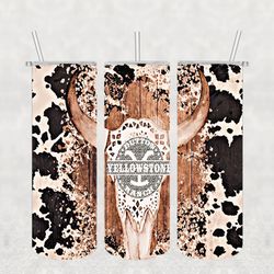 yellowstone cow skull tumbler template sublimation, yellowstone tumbler wrap, trending tumbler png, digital download