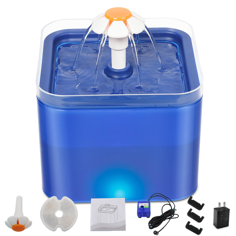 Automatic Pet Water Fountain | Dogs & Cats Dark Blue