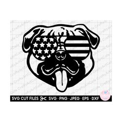 pug wearing sunglasses svg png cricut