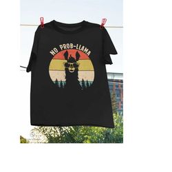 no prob-llama alpaca llama vintage classic t-shirt, alpaca shirt, llama shirt, llama lover shirt, prob-llama shirt, alpa