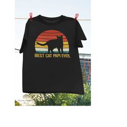best cat papi ever vintage t-shirt, cute cat shirt, pet lover shirt, funny cat gift shirt, kitty shirt, cat owner shirt,