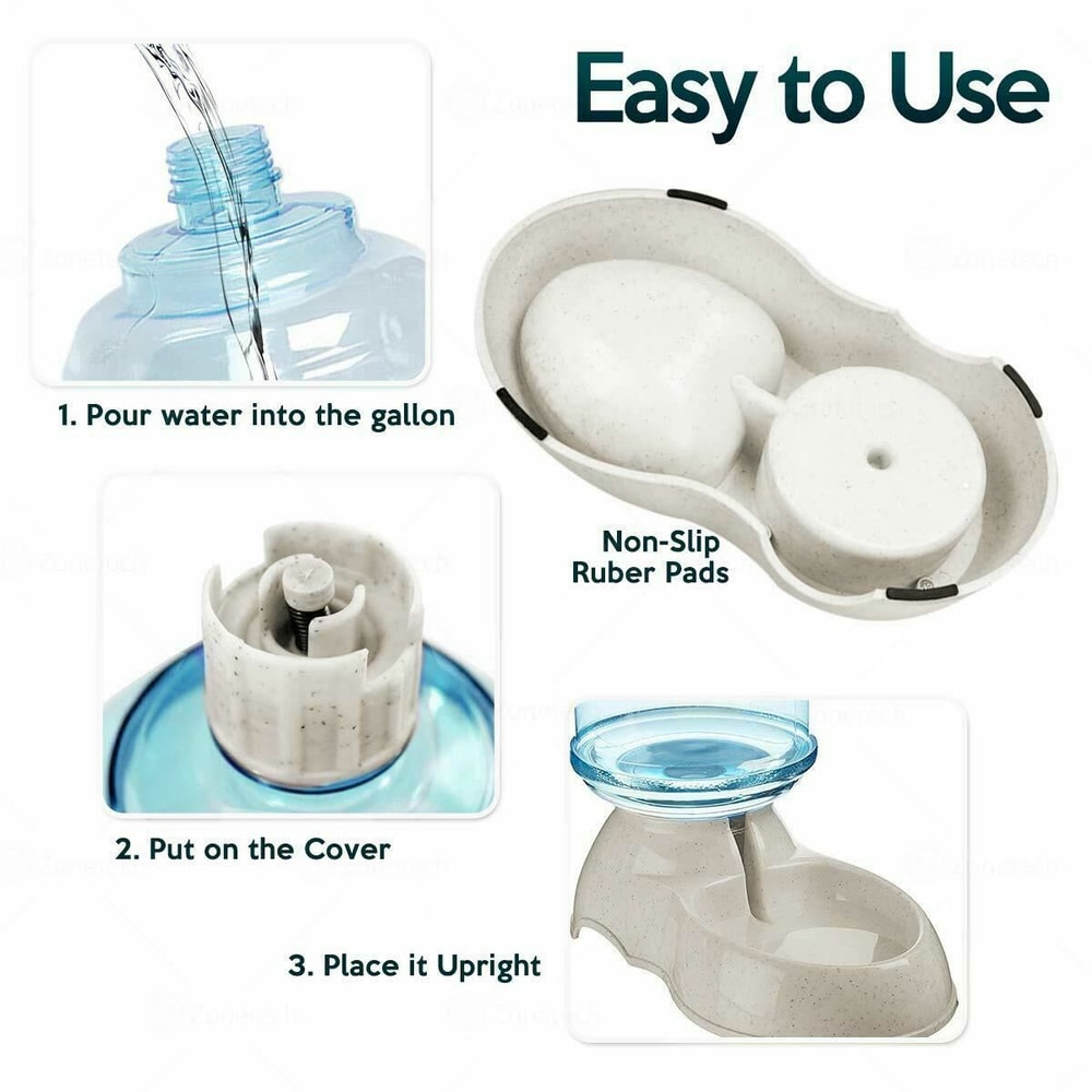 Automatic Pet Feeder Waterer 3.7L 4