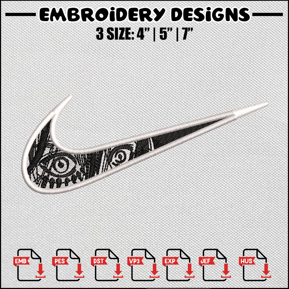 Eren eyes nike embroidery design