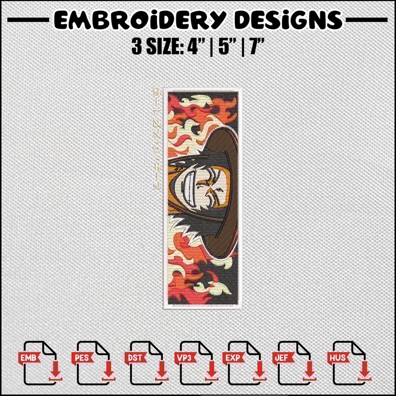 Ace rectangle embroidery design