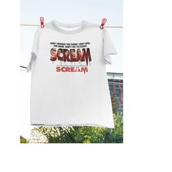scream movie poster vintage classic t-shirt, scream movie shirt, halloween gift shirt, horror movies, scream poster, mov