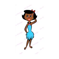 betty rubble the flintstones african american svg 2, svg, dxf, cricut, silhouette cut file, instant download