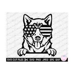 husky peeking svg png silhouette vector cut file cricut