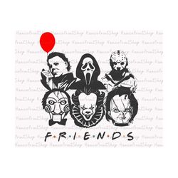 halloween horror friends svg, halloween horror movie killers svg, horror movie svg, friends halloween svg, halloween svg